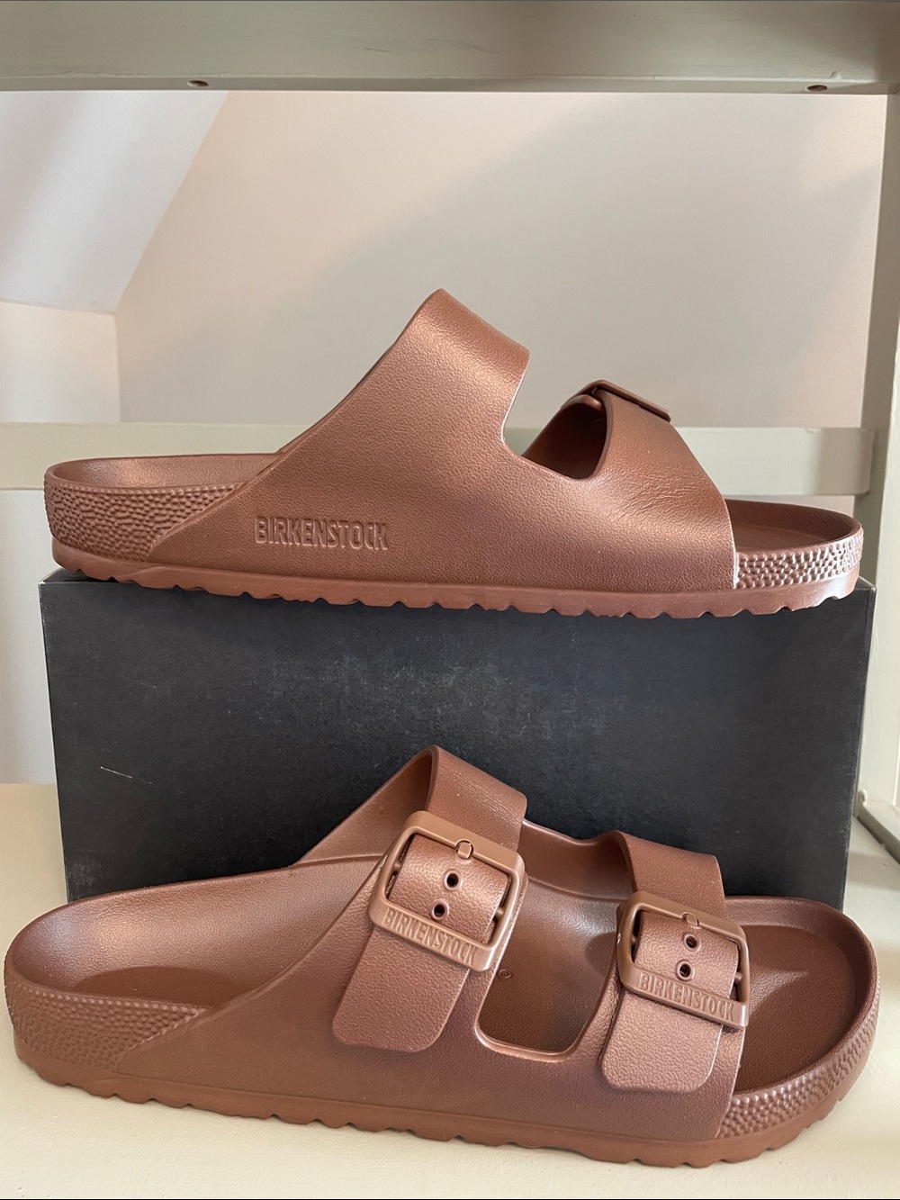 Birkenstock Arizona EVA Slides in Copper Brown NEW EU 42 men or women’s